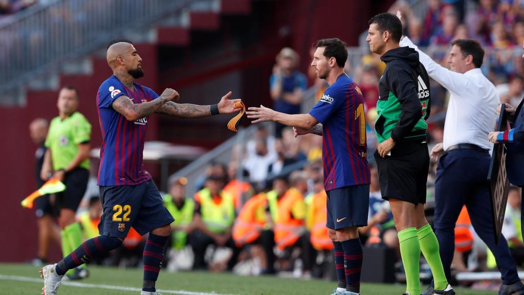 Arturo Vidal, tras ser sustituido.