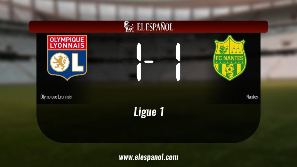 El Nantes consigue un empate a uno frente al Olympique Lyonnais