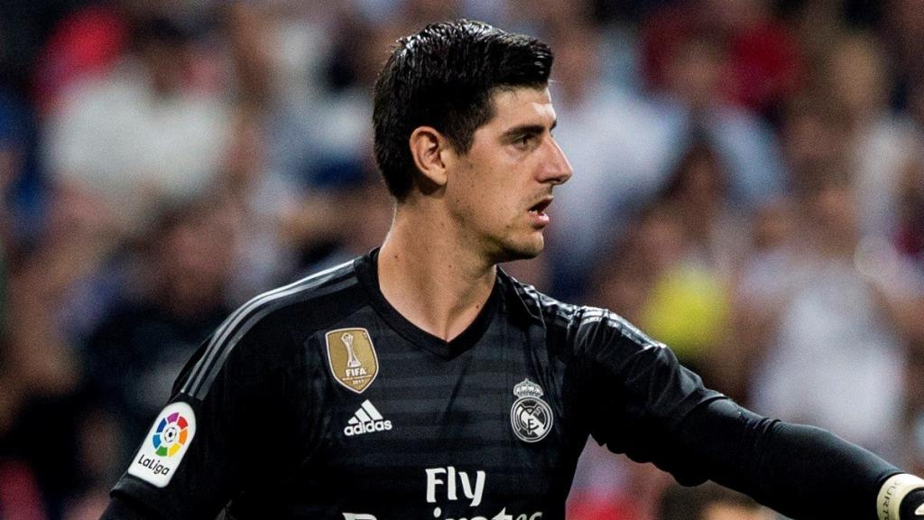 El guardameta belga del Real Madrid, Thibaut Courtois, durante un partido
