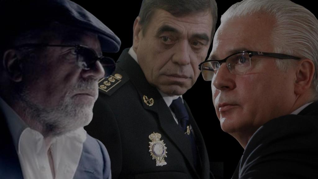 José Villarejo, Juan Antonio González y Baltasar Garzón./