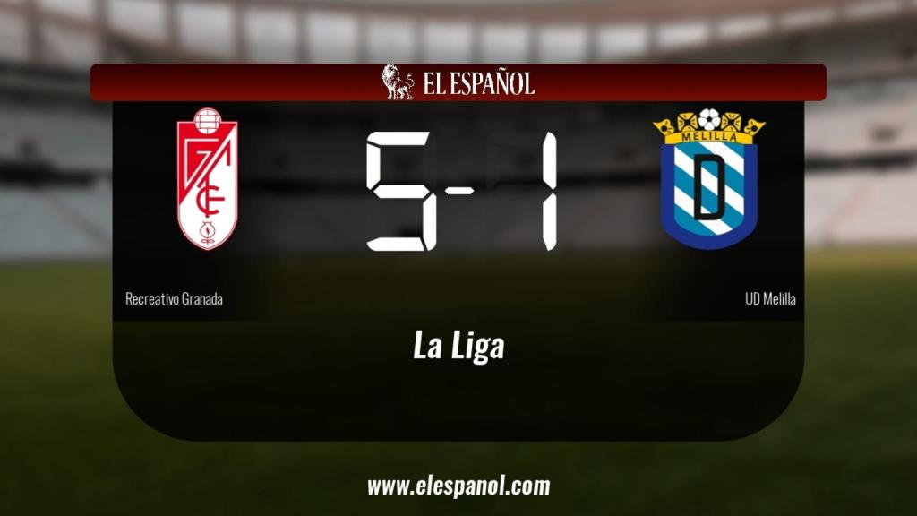 Los tres puntos se quedaron en casa: Recreativo Granada 5-1 Melilla