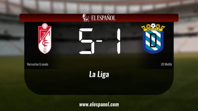 Los tres puntos se quedaron en casa: Recreativo Granada 5-1 Melilla
