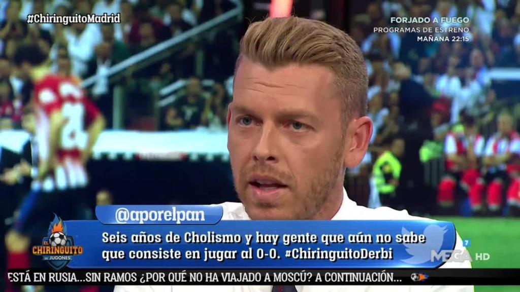 Jota Jordi en El Chiringuito. Foto: Twitter. (@elchiringuitotv)