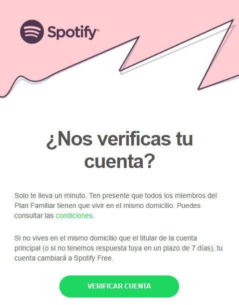 spotify cuenta plan familiar