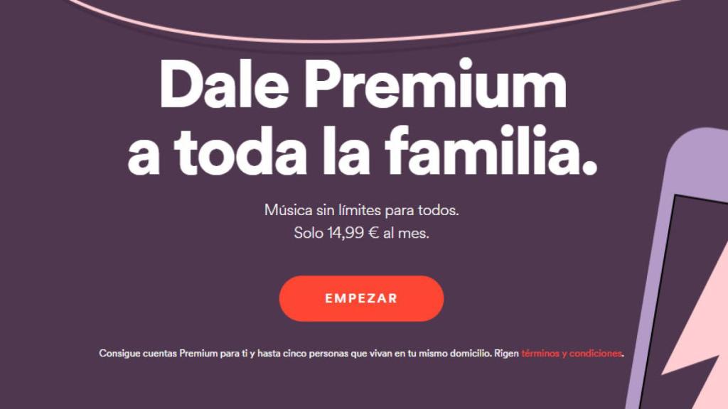 spotify premium familia fraude