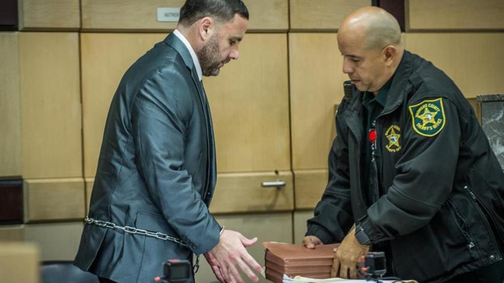 Pablo Ibar a su llegada al juzgado.