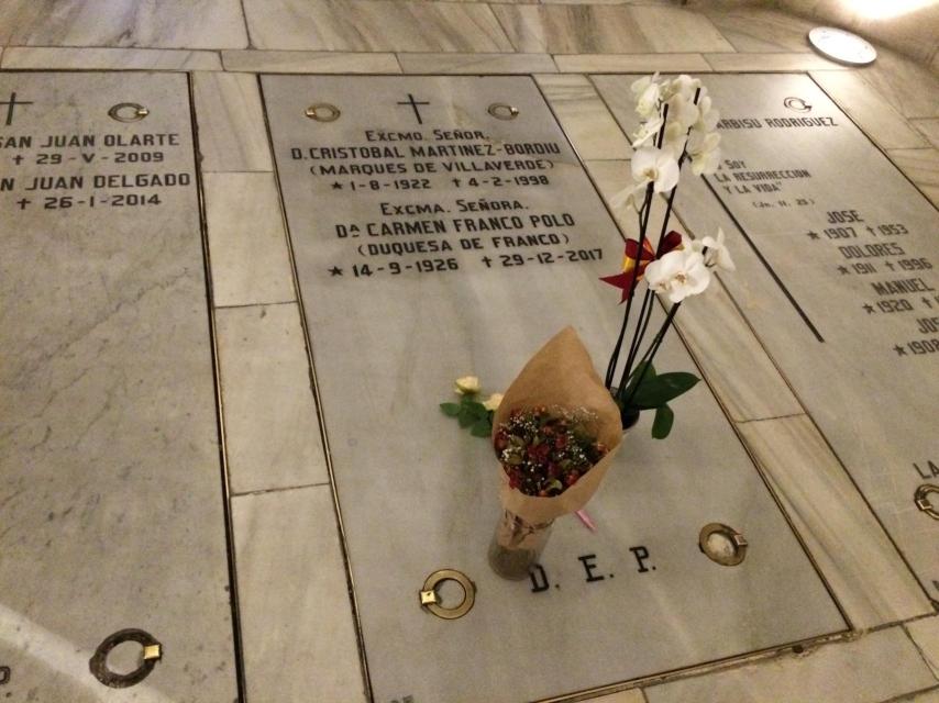 Nicho de los Franco en la cripta de La Almudena.