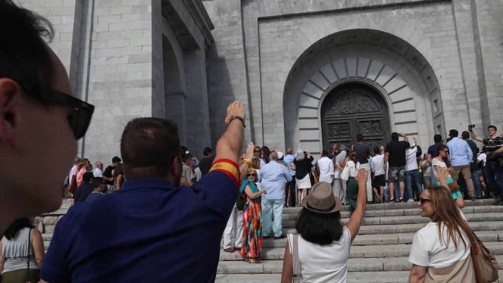 Manifestación en el Valle de los Caídos.
