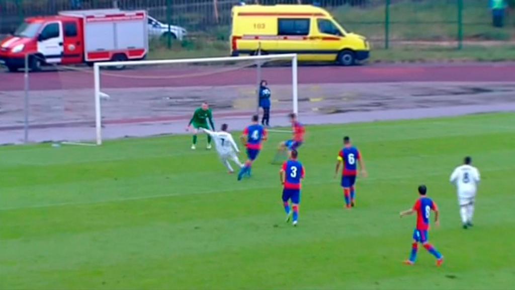 Gol de Alberto, Juvenil A del Real Madrid, ante el CSKA Moscú