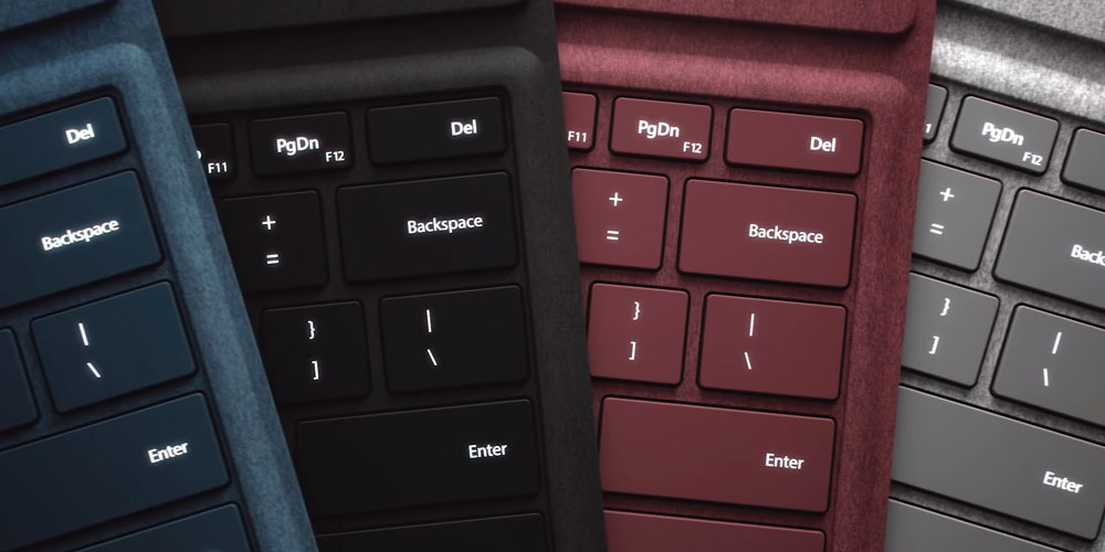 colores type cover microsoft surface pro 6