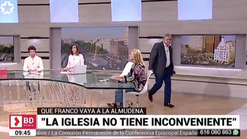 Abandona el plató de Telemadrid al no querer hablar de Pablo Casado