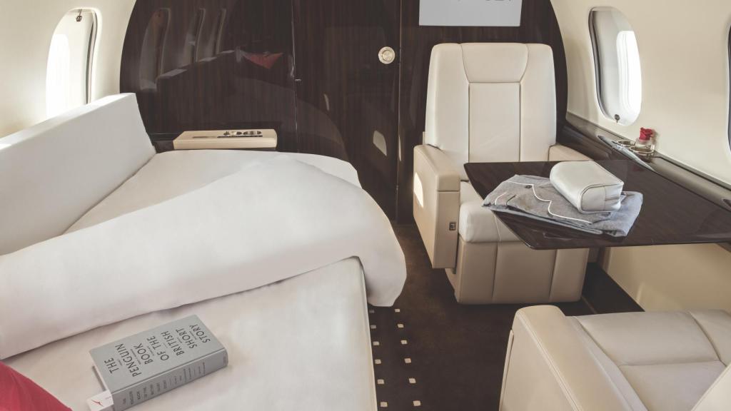 Interior de uno de los aviones de VistaJet.