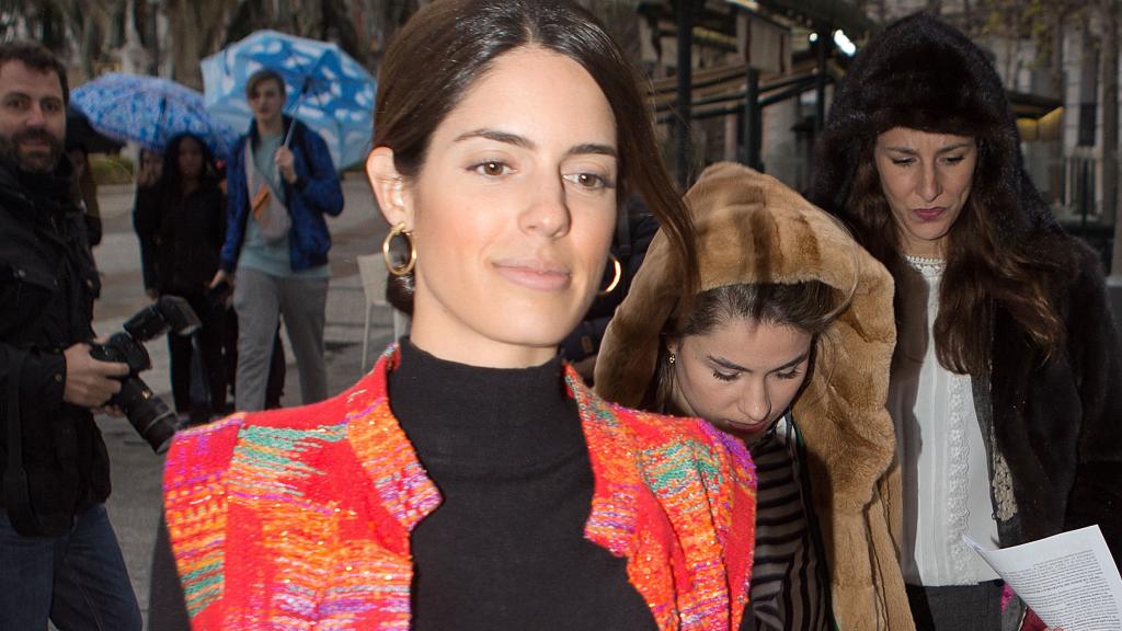 Sofía Palazuelo, a punto de entrar en la ópera.