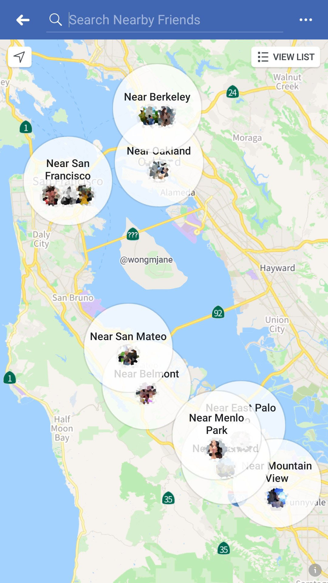 mapas facebook amigos