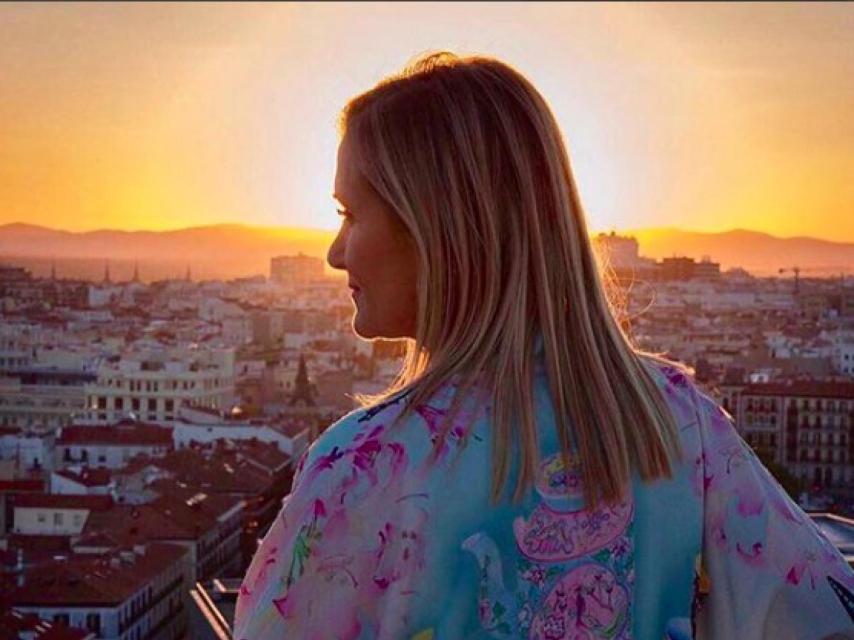 La ex presidenta de la Comunidad de Madrid durante un amanecer en el que anunció nuevos proyectos