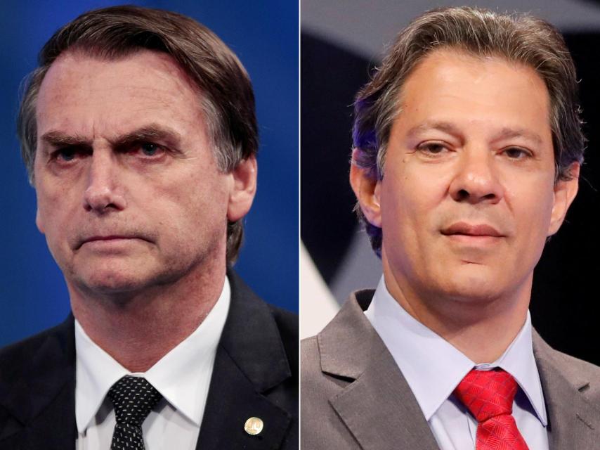 Bolsonaro y Haddad, los candidatos con más opciones de pasar a la segunda vuelta