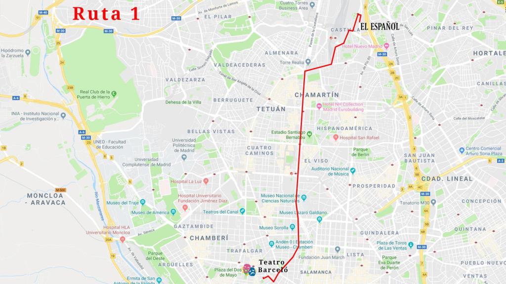 El primero de los recorridos realizados por los redactores de EL ESPAÑOL.