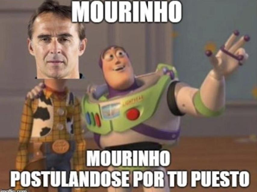 Meme sobre la posible marcha de Mourinho.