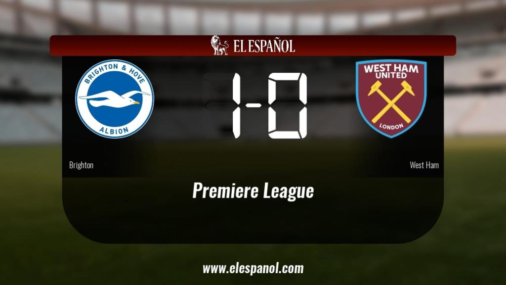 El Brighton and Hove Albion derrotó al West Ham por 1-0
