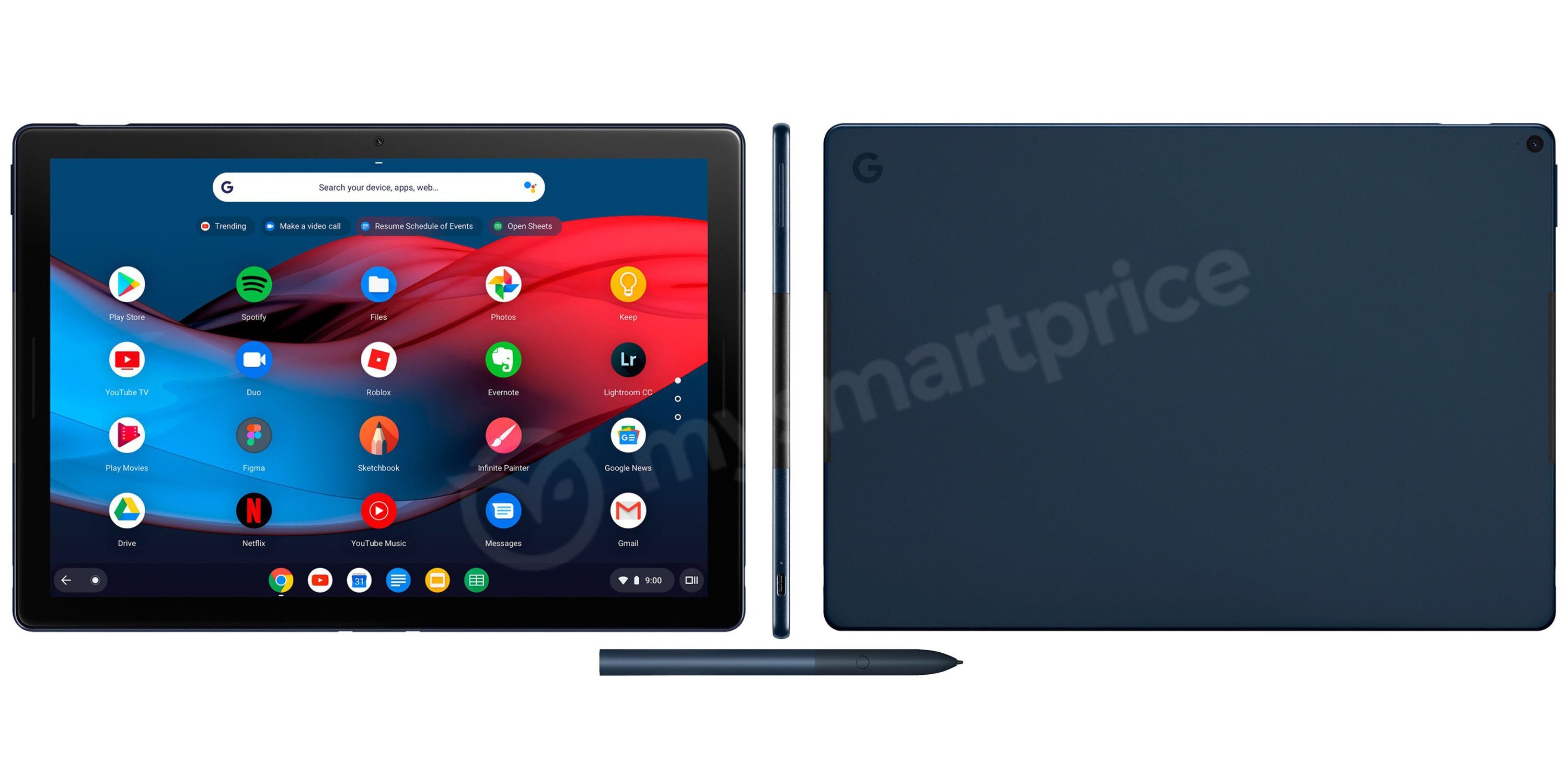 google pixel slate render filtrado
