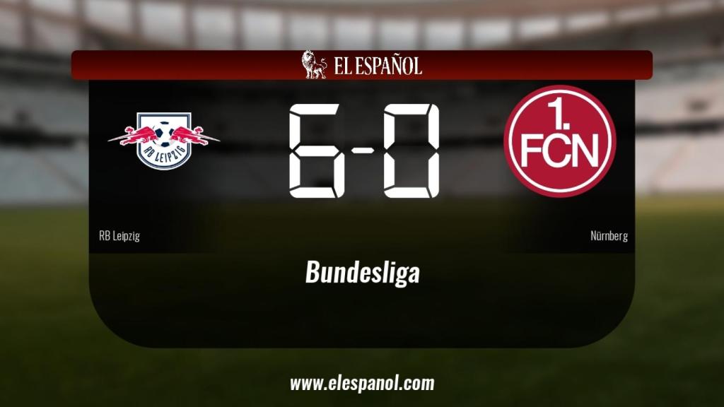 El RB Leipzig derrotó al Nürnberg por 6-0
