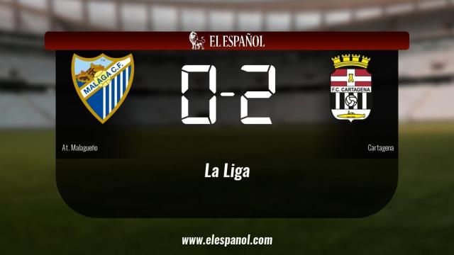 El At. Malagueño cae derrotado frente al Cartagena por 0-2
