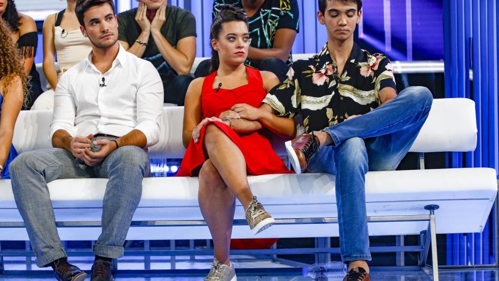 Noelia Franco, Javi y Dave durante la segunda gala de 'Operación Triunfo'