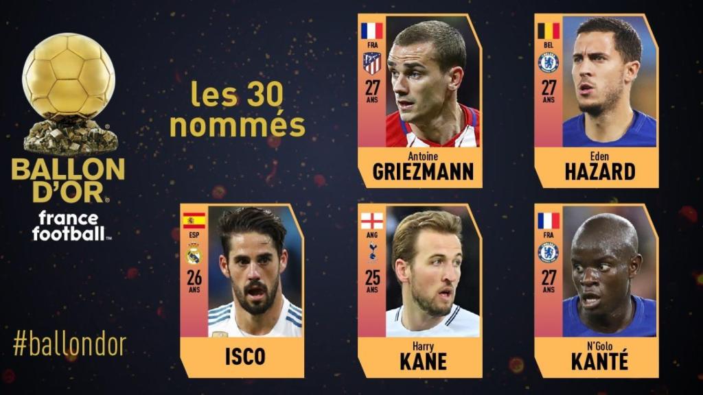 Isco, nominado al Balón de Oro 2018