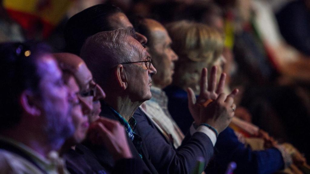 Salvador Monedero, en el acto del domingo de VOX en Vistalegre.