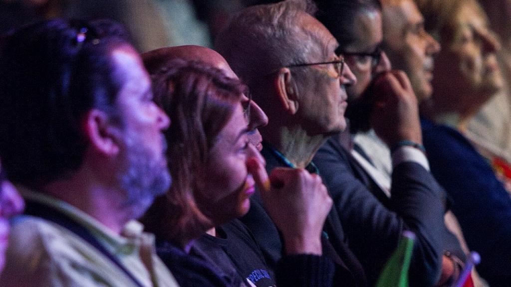 Salvador Monedero, padre de Juan Carlos, en el acto celebrado por VOX el domingo.