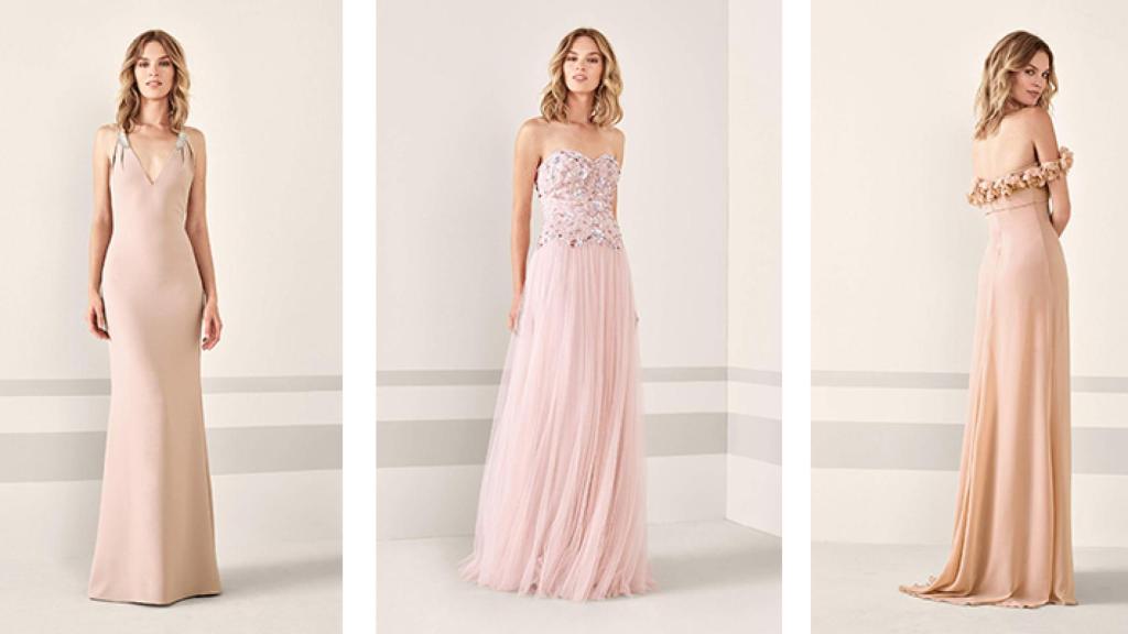 Vestidos en tono pastel.