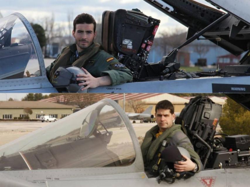 Arriba, el capitán Aybar; abajo, el teniente Pérez.