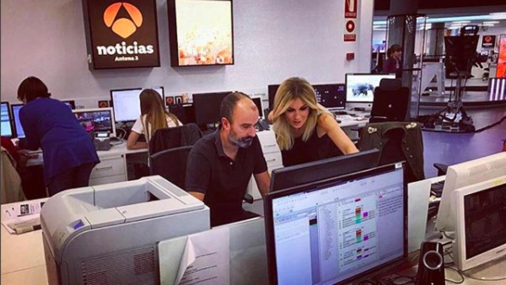 Una instantánea en la redacción.