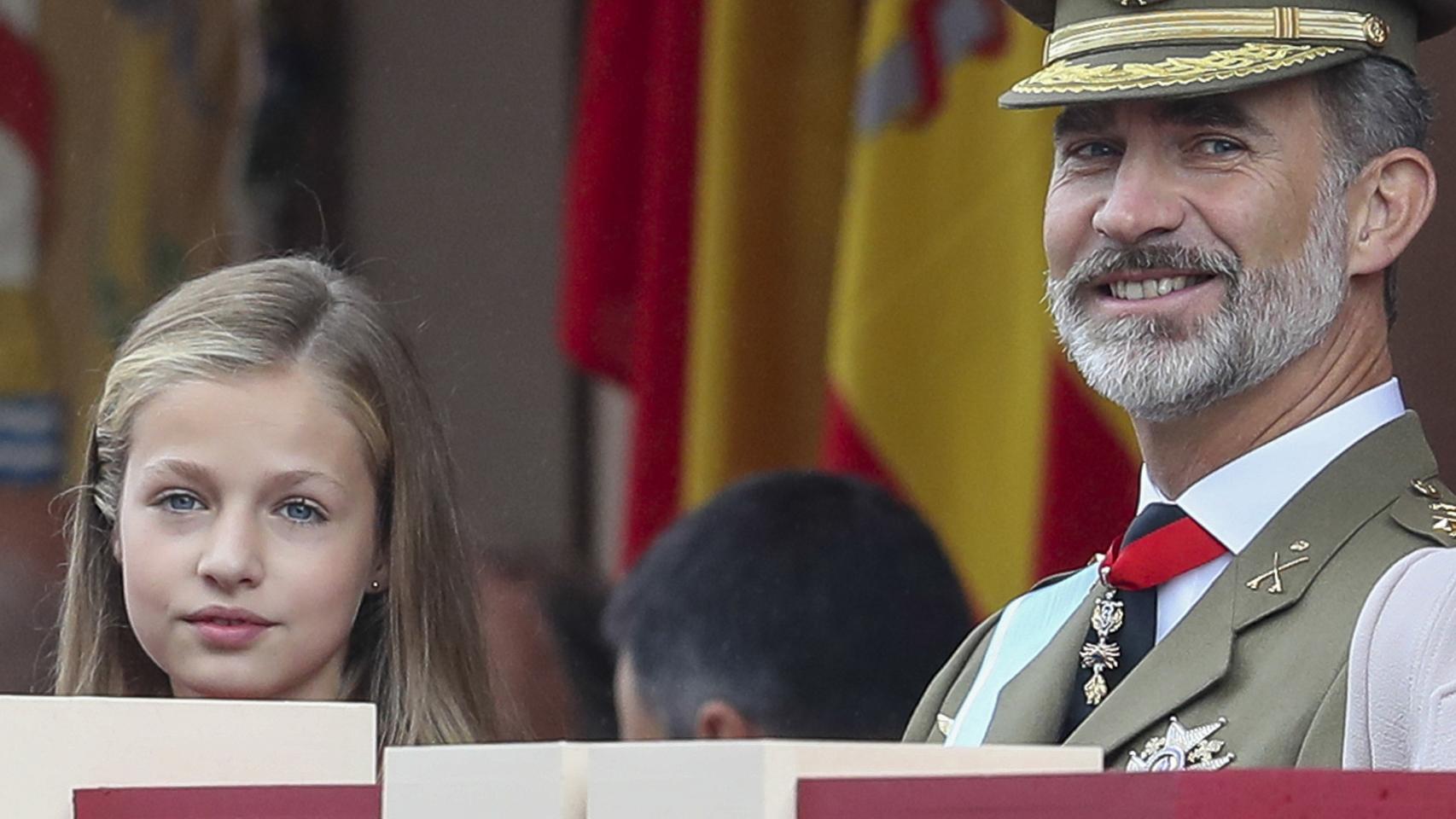 La princesa Leonor en el desfile del Día de la Hispanidad