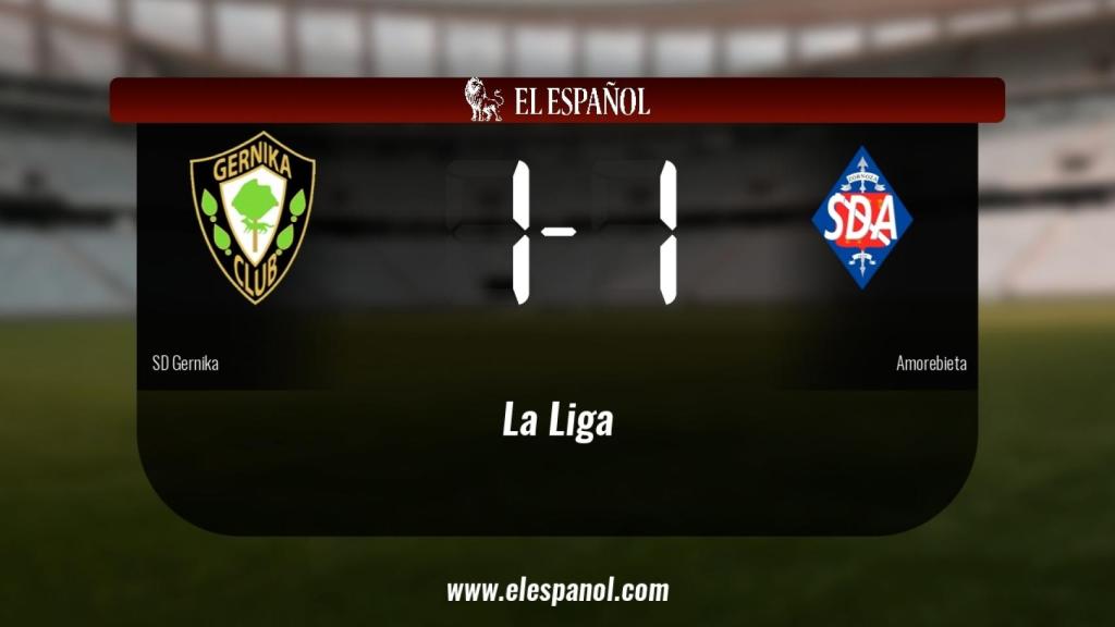 Empate a uno entre el SD Gernika y el Amorebieta