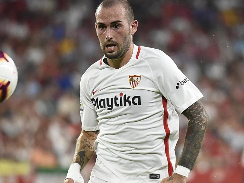 Aleix Vidal con el Sevilla. Foto: sevillafc.es