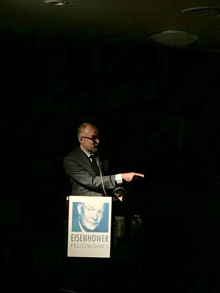 El autor del artículo en el Instuto Cervantes de Nueva York