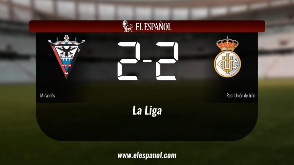 El Mirandés y la Real Unión de Irún sólo sumaron un punto (2-2)