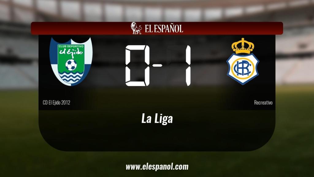 El Ejido 2012 cae derrotado frente al Recreativo por 0-1