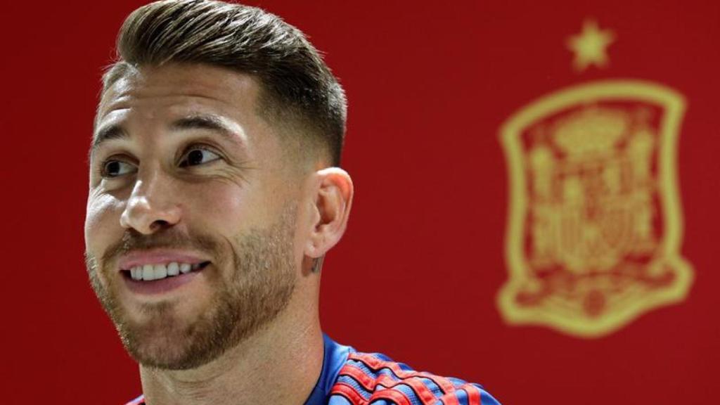 Sergio Ramos, en rueda de prensa de la Selección