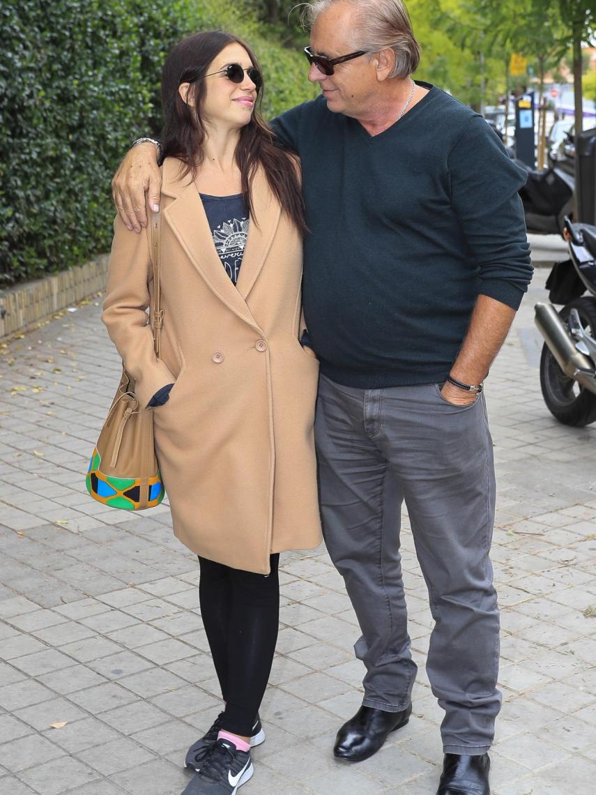 Elena Furiase con su padre Guillermo.