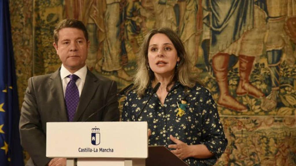 Araceli Martínez y Emiliano García-Page en una imagen de archivo