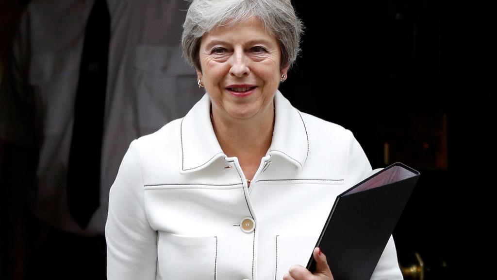Theresa May, este lunes en Downing Street