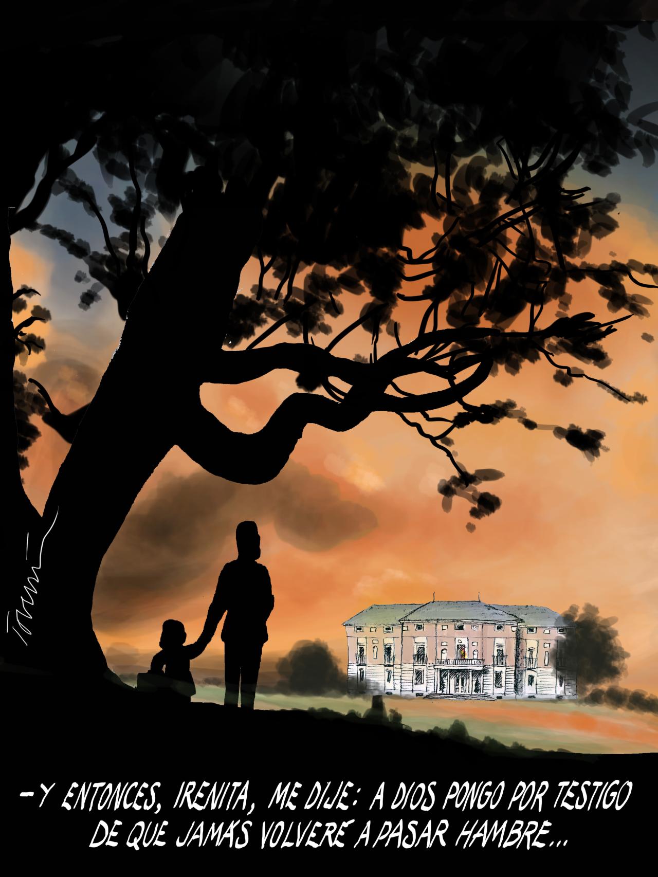 El profesor enseña a la alumna