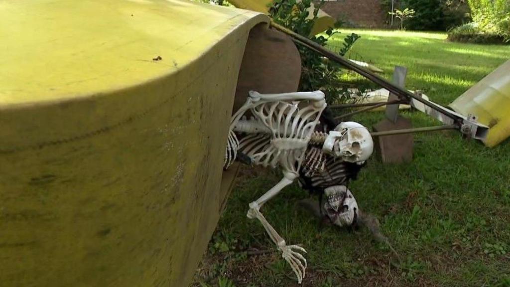 La pareja de esqueletos a los mandos de la avioneta siniestrada