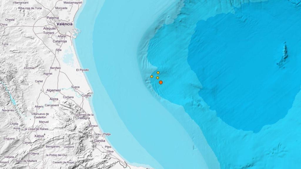 Localización del seísmo, según en Instituto Geográfico Nacional.