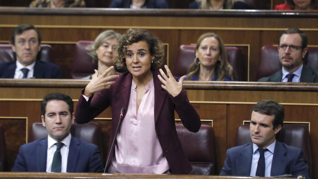 Dolors Montserrat, en la sesión de control al Gobierno de este miércoles.