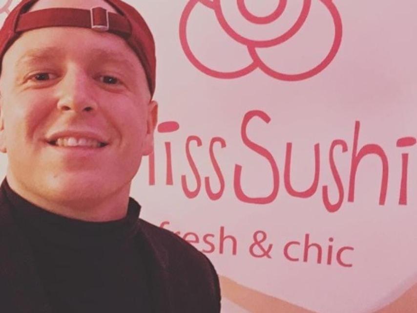 Álex Lequio en el evento de Miss Sushi.