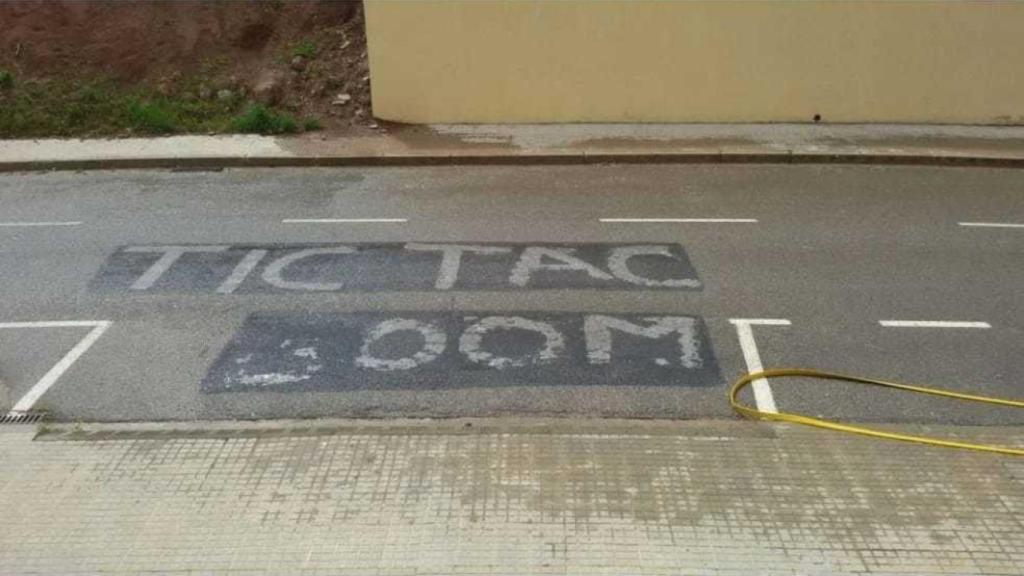 Amenazas en la puerta de Jaime Vizern, del GDR Bages