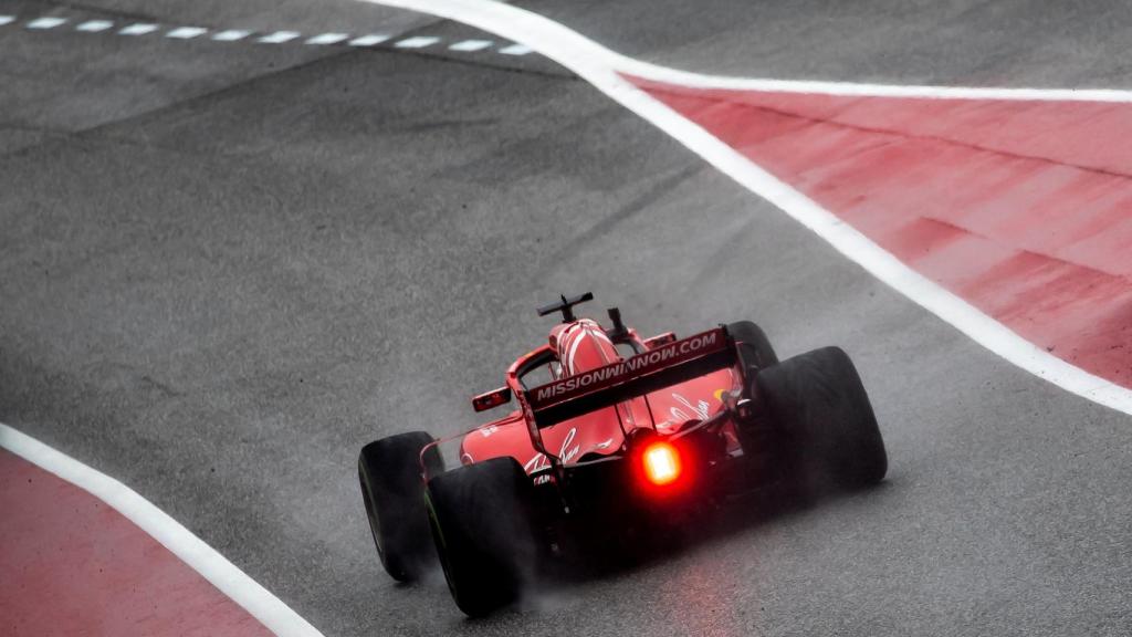 Vettel en el entrenamiento del Gran Premio de  Estados Unidos